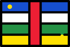 Central African Republic Editable Svg Line Art, Free Vectors File